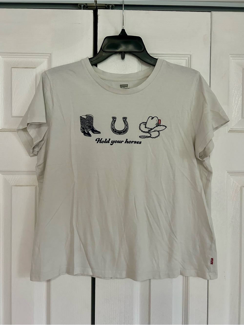 Levi's Cream Short Sleeve Graphic Tee with Western Icons